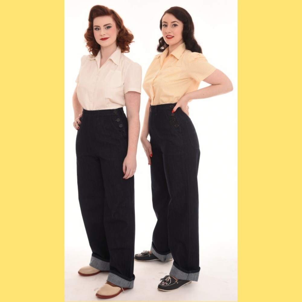Freddie’s of Pinewood 1940’s Side Button Jeans